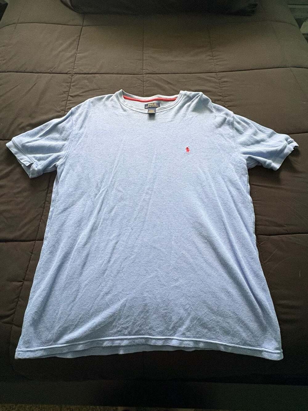 Polo Ralph Lauren Blue Waffle Knit Short Sleeve T-Shirt